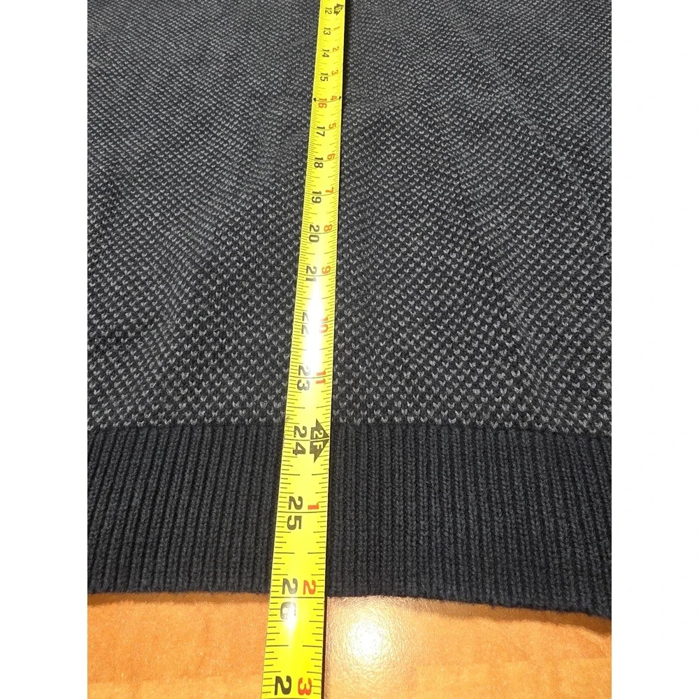 Goodfellow & Co Mens XXL Quarter Zip Sweater Black Grey Cotton Pullover